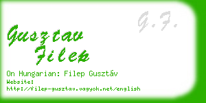 gusztav filep business card